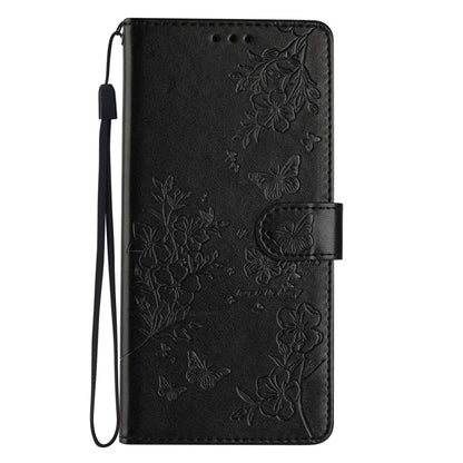 For Samsung Galaxy A06 Wallet Phone Case Butterfly Floral Imprint Leather Flip Cover