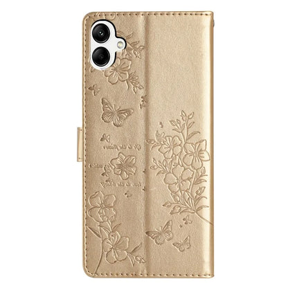 For Samsung Galaxy A06 Wallet Phone Case Butterfly Floral Imprint Leather Flip Cover