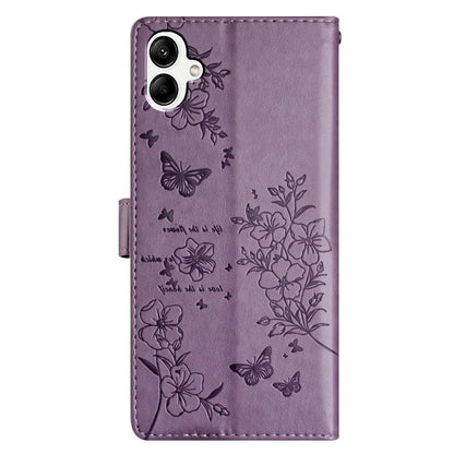 For Samsung Galaxy A06 Wallet Phone Case Butterfly Floral Imprint Leather Flip Cover