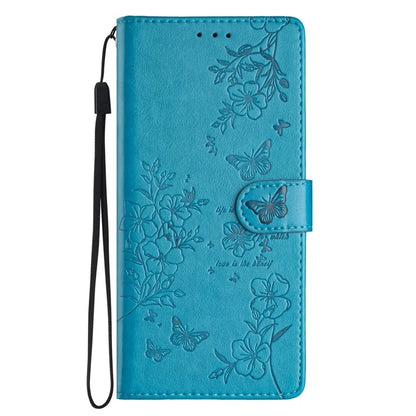 For Samsung Galaxy A06 Wallet Phone Case Butterfly Floral Imprint Leather Flip Cover