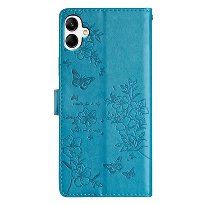 For Samsung Galaxy A06 Wallet Phone Case Butterfly Floral Imprint Leather Flip Cover