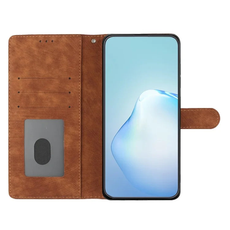 For Samsung Galaxy A06 Case with Card Clots Skin-Touch PU Leather Phone Cover Stand