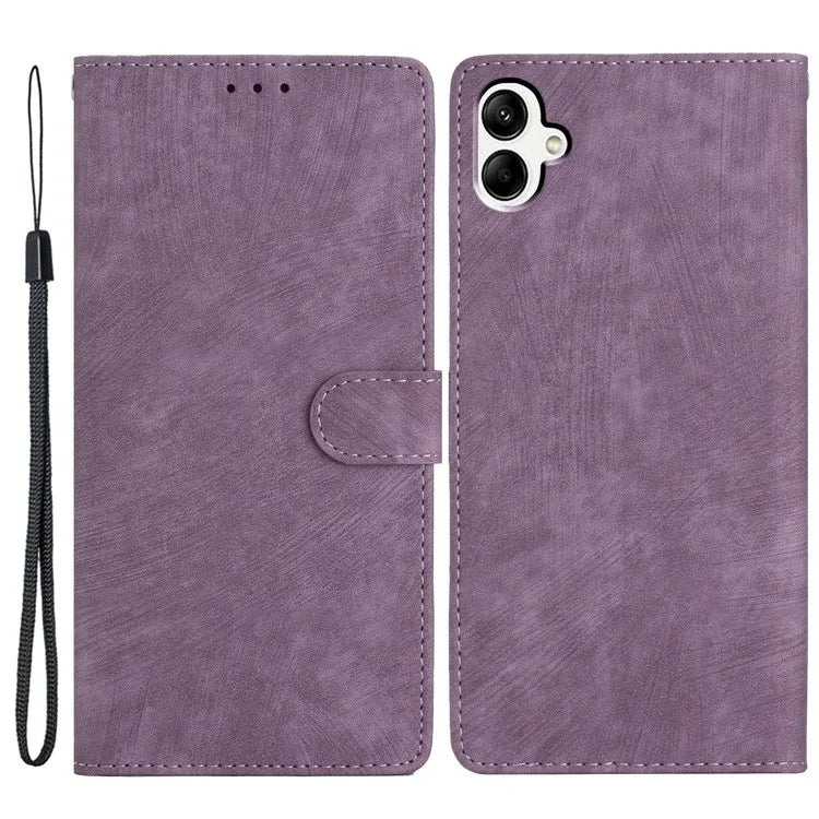 For Samsung Galaxy A06 Case with Card Clots Skin-Touch PU Leather Phone Cover Stand