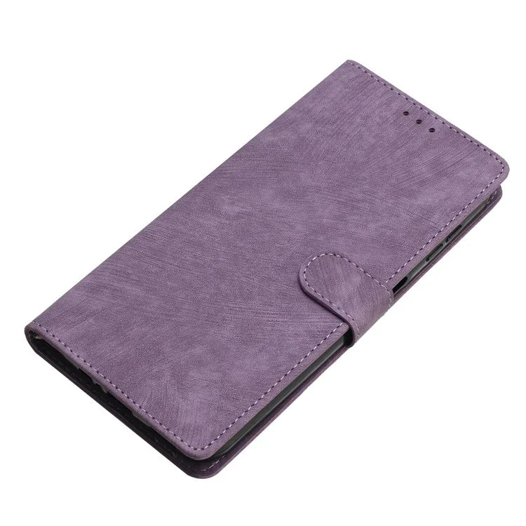 For Samsung Galaxy A06 Case with Card Clots Skin-Touch PU Leather Phone Cover Stand