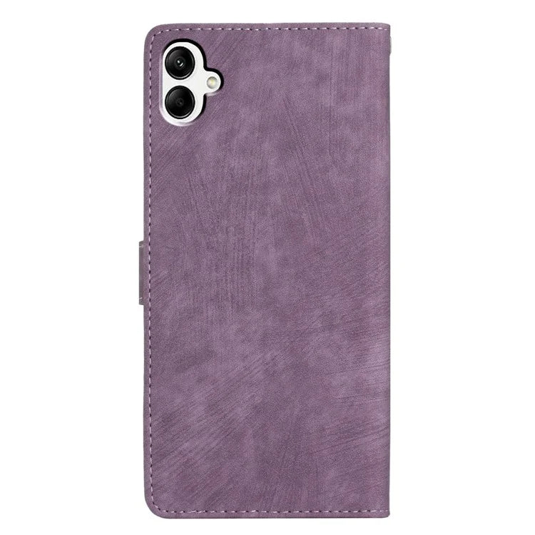 For Samsung Galaxy A06 Case with Card Clots Skin-Touch PU Leather Phone Cover Stand