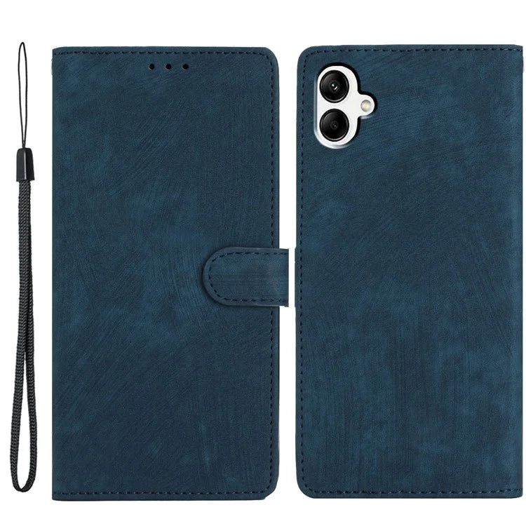 For Samsung Galaxy A06 Case with Card Clots Skin-Touch PU Leather Phone Cover Stand