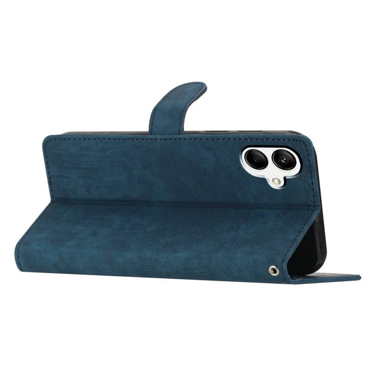 For Samsung Galaxy A06 Case with Card Clots Skin-Touch PU Leather Phone Cover Stand