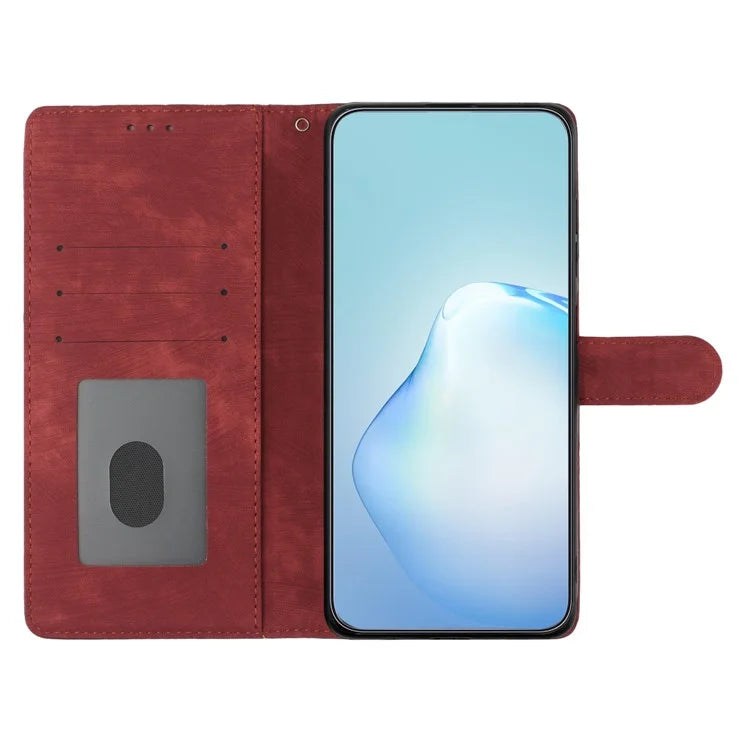 For Samsung Galaxy A06 Case with Card Clots Skin-Touch PU Leather Phone Cover Stand