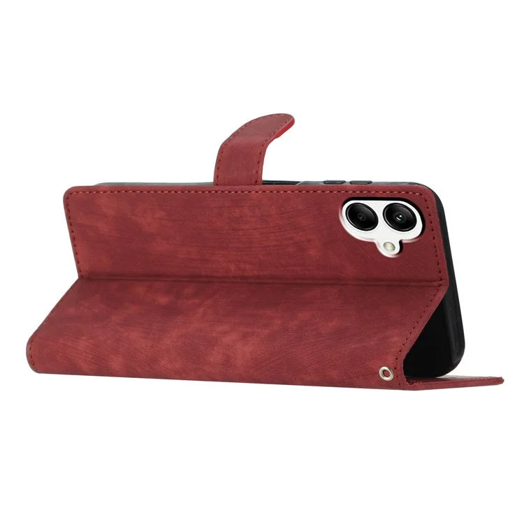 For Samsung Galaxy A06 Case with Card Clots Skin-Touch PU Leather Phone Cover Stand