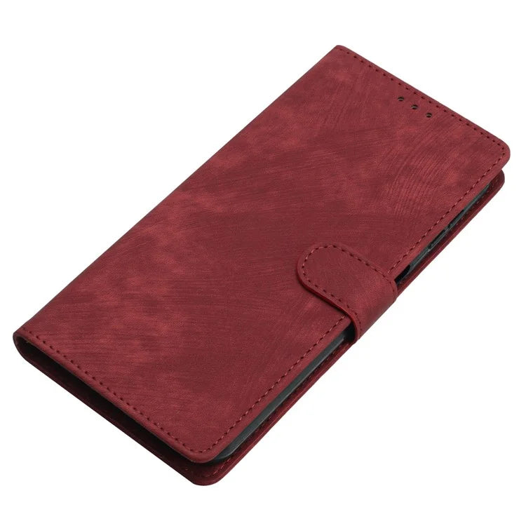 For Samsung Galaxy A06 Case with Card Clots Skin-Touch PU Leather Phone Cover Stand