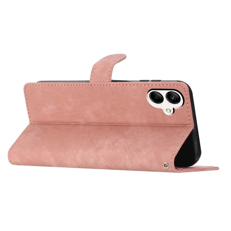 For Samsung Galaxy A06 Case with Card Clots Skin-Touch PU Leather Phone Cover Stand