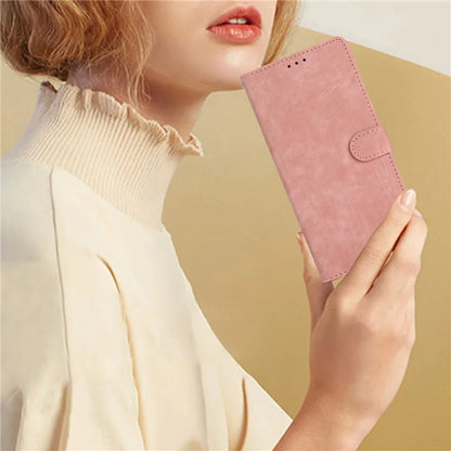For Samsung Galaxy A06 Case with Card Clots Skin-Touch PU Leather Phone Cover Stand