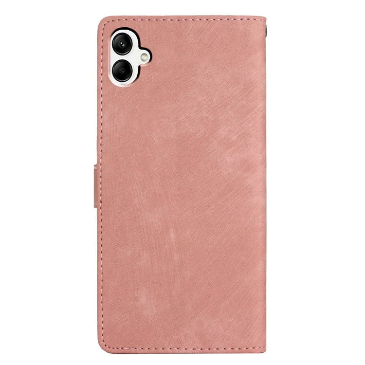 For Samsung Galaxy A06 Case with Card Clots Skin-Touch PU Leather Phone Cover Stand