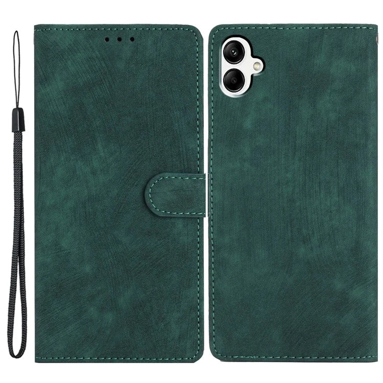 For Samsung Galaxy A06 Case with Card Clots Skin-Touch PU Leather Phone Cover Stand