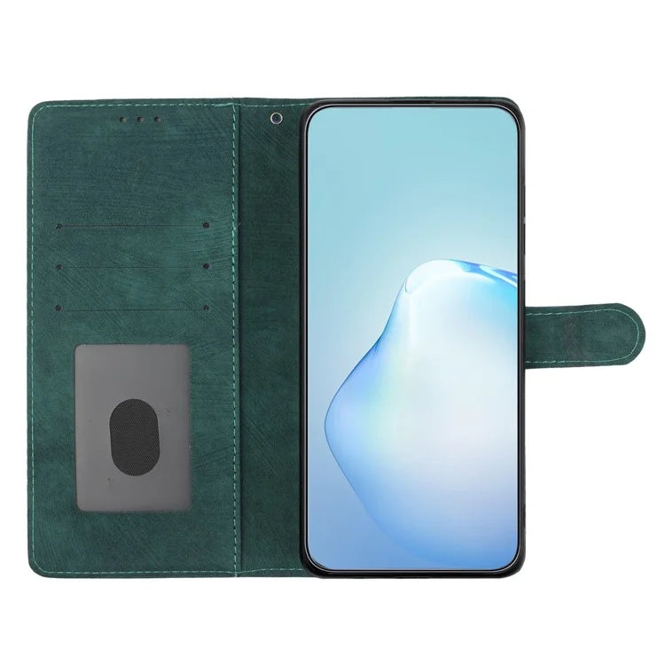 For Samsung Galaxy A06 Case with Card Clots Skin-Touch PU Leather Phone Cover Stand