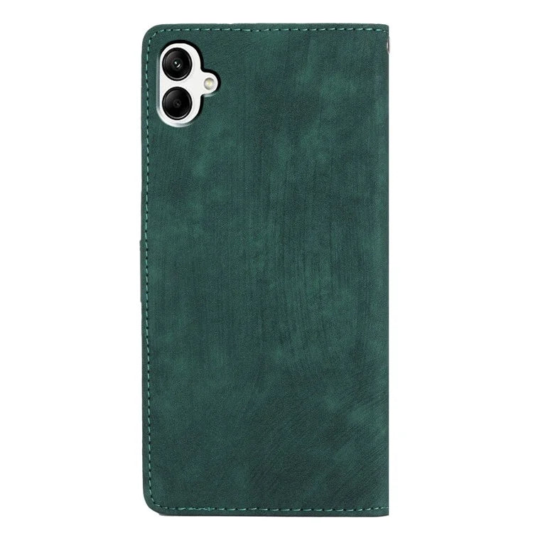 For Samsung Galaxy A06 Case with Card Clots Skin-Touch PU Leather Phone Cover Stand