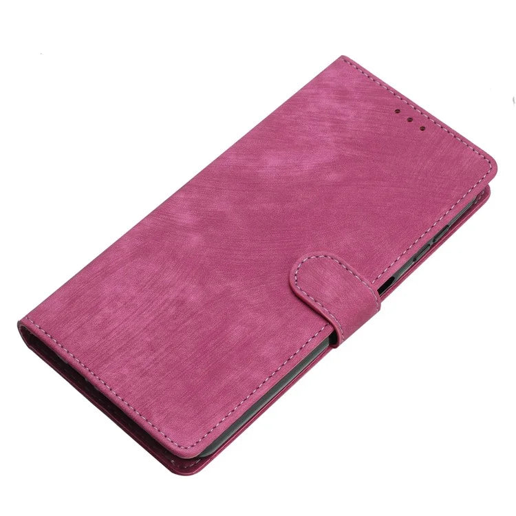 For Samsung Galaxy A06 Case with Card Clots Skin-Touch PU Leather Phone Cover Stand