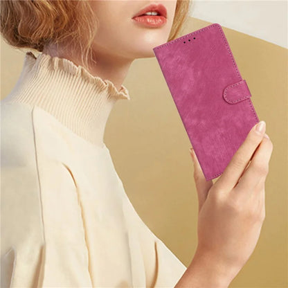 For Samsung Galaxy A06 Case with Card Clots Skin-Touch PU Leather Phone Cover Stand