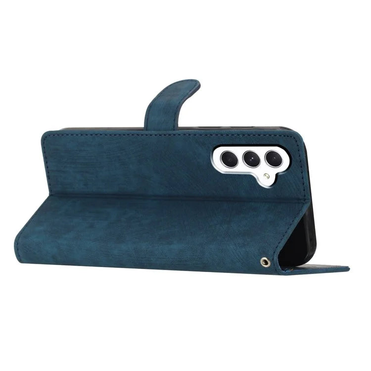 For Samsung Galaxy A16 5G Case with Card Clots Skin-Touch PU Leather Phone Cover Stand