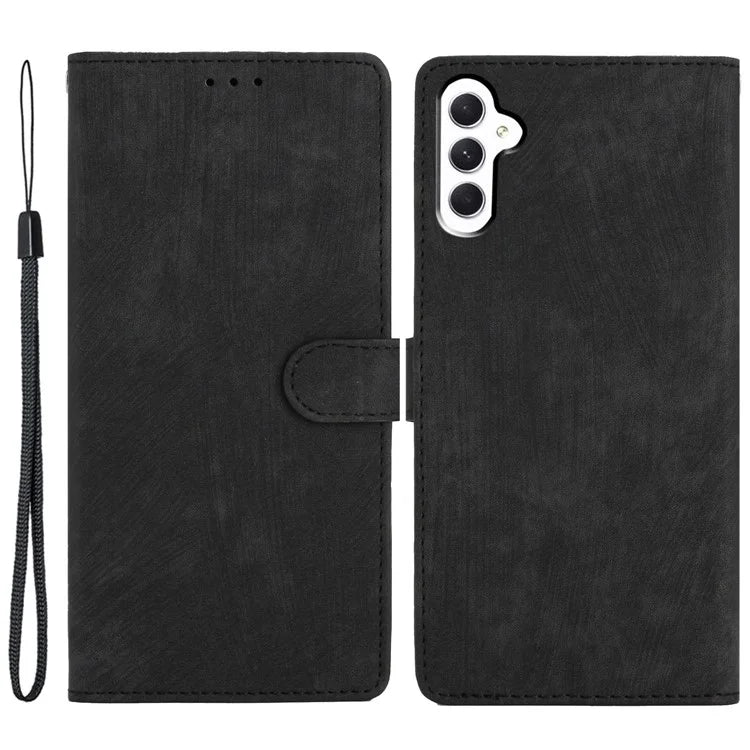 For Samsung Galaxy A16 5G Case with Card Clots Skin-Touch PU Leather Phone Cover Stand