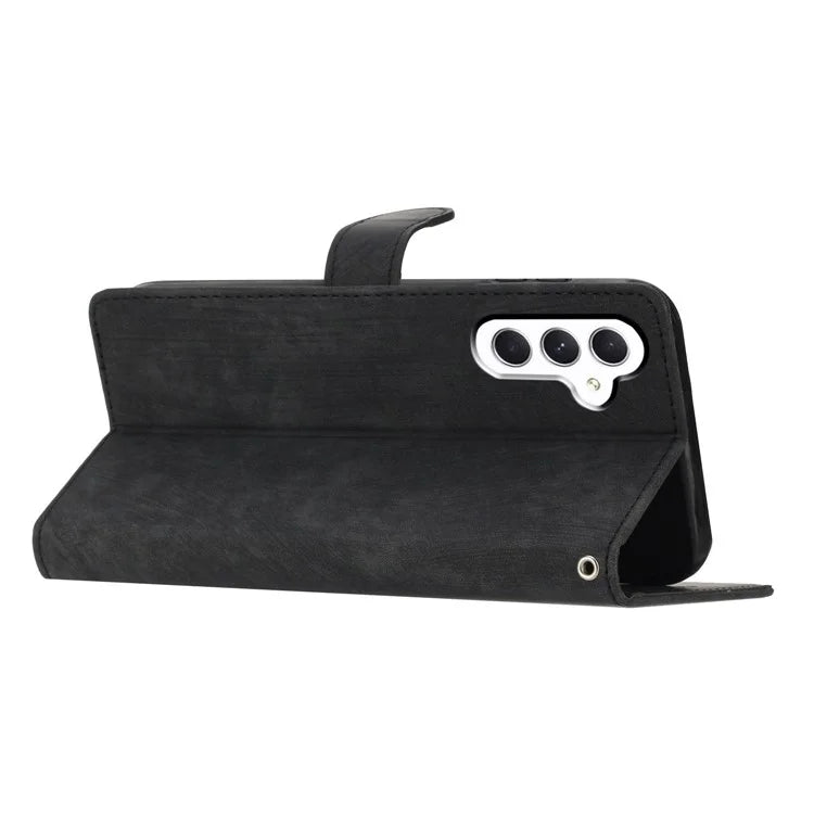 For Samsung Galaxy A16 5G Case with Card Clots Skin-Touch PU Leather Phone Cover Stand