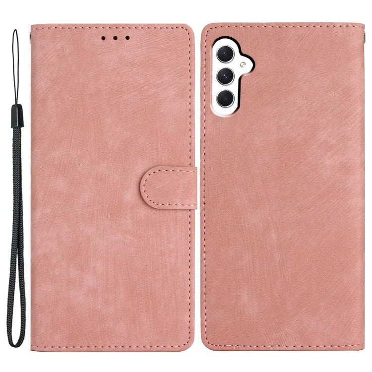For Samsung Galaxy A16 5G Case with Card Clots Skin-Touch PU Leather Phone Cover Stand