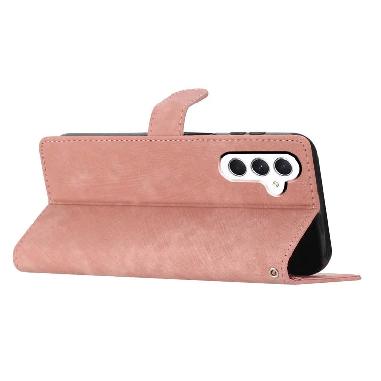 For Samsung Galaxy A16 5G Case with Card Clots Skin-Touch PU Leather Phone Cover Stand