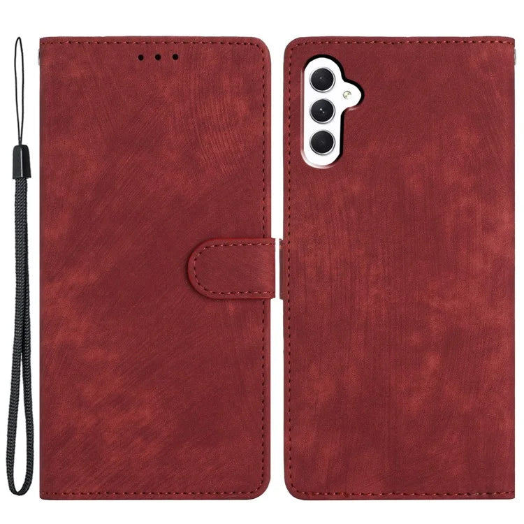 For Samsung Galaxy A16 5G Case with Card Clots Skin-Touch PU Leather Phone Cover Stand