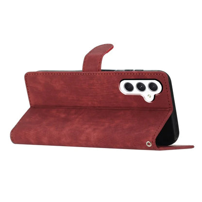 For Samsung Galaxy A16 5G Case with Card Clots Skin-Touch PU Leather Phone Cover Stand