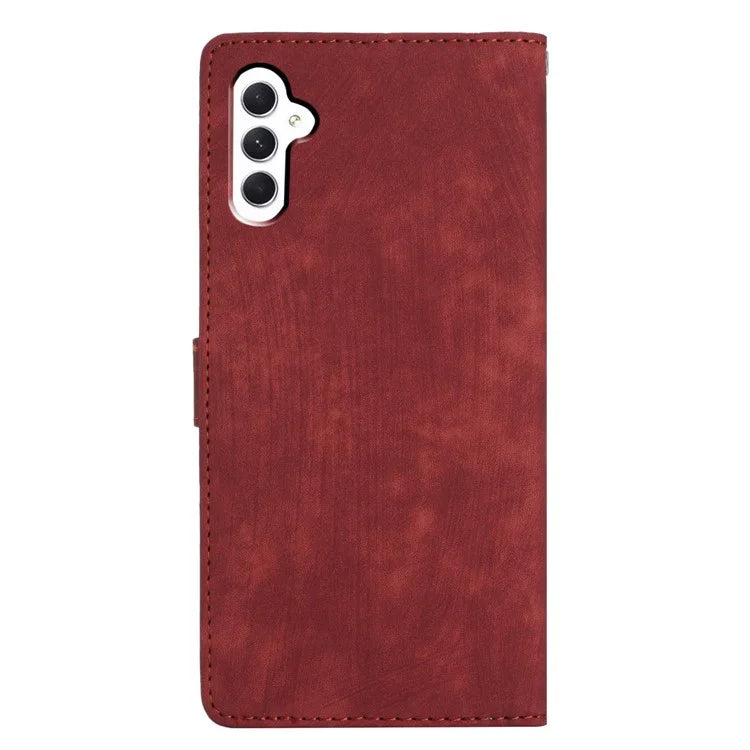 For Samsung Galaxy A16 5G Case with Card Clots Skin-Touch PU Leather Phone Cover Stand