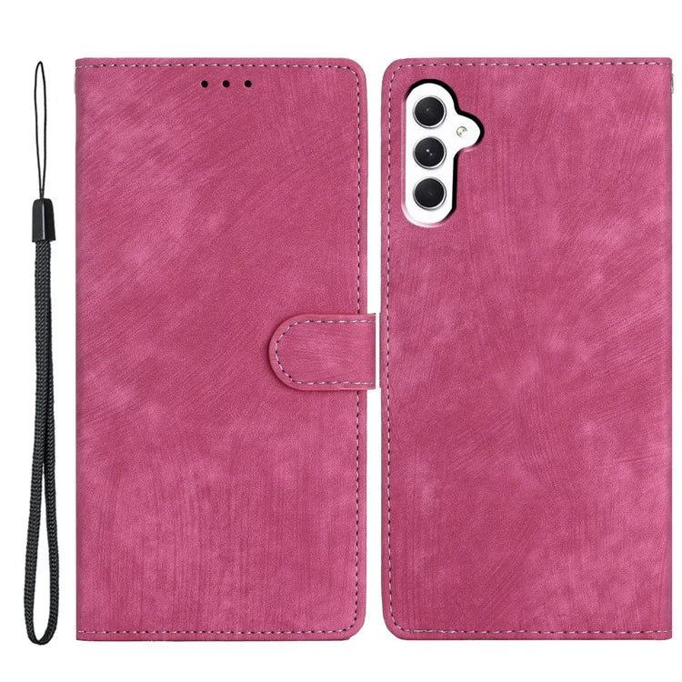 For Samsung Galaxy A16 5G Case with Card Clots Skin-Touch PU Leather Phone Cover Stand