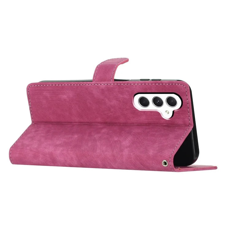 For Samsung Galaxy A16 5G Case with Card Clots Skin-Touch PU Leather Phone Cover Stand