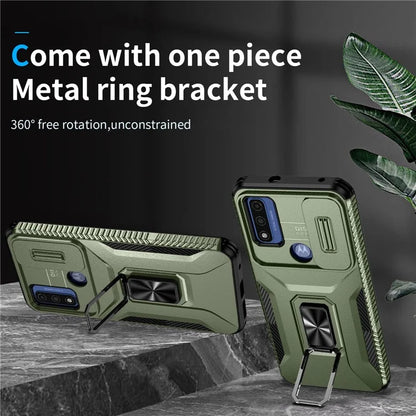For Motorola Moto G Play (2023) 4G / Moto G Power (2022) / G Pure Case Camshield Kickstand TPU+PC Phone Cover