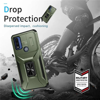 For Motorola Moto G Play (2023) 4G / Moto G Power (2022) / G Pure Case Camshield Kickstand TPU+PC Phone Cover