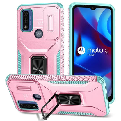 For Motorola Moto G Play (2023) 4G / Moto G Power (2022) / G Pure Case Camshield Kickstand TPU+PC Phone Cover