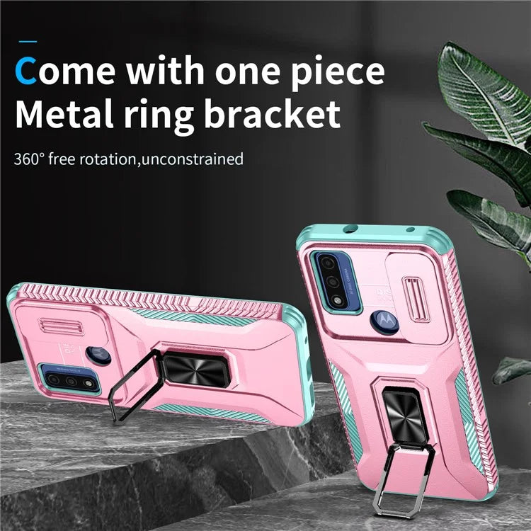 For Motorola Moto G Play (2023) 4G / Moto G Power (2022) / G Pure Case Camshield Kickstand TPU+PC Phone Cover