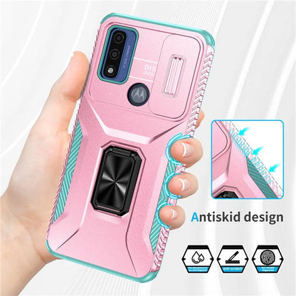 For Motorola Moto G Play (2023) 4G / Moto G Power (2022) / G Pure Case Camshield Kickstand TPU+PC Phone Cover