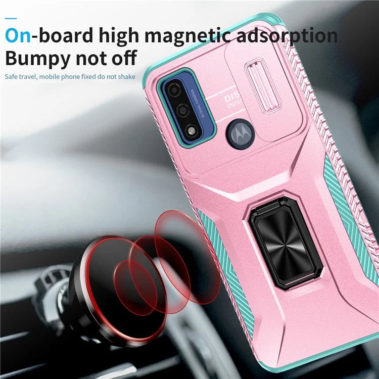 For Motorola Moto G Play (2023) 4G / Moto G Power (2022) / G Pure Case Camshield Kickstand TPU+PC Phone Cover