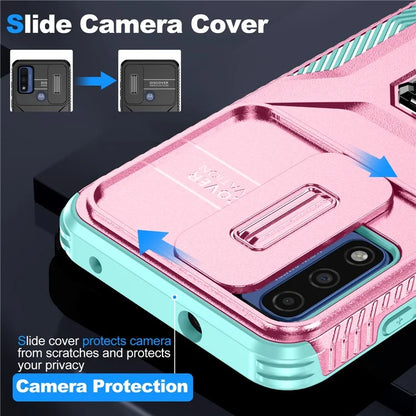 For Motorola Moto G Play (2023) 4G / Moto G Power (2022) / G Pure Case Camshield Kickstand TPU+PC Phone Cover