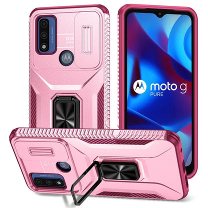 For Motorola Moto G Play (2023) 4G / Moto G Power (2022) / G Pure Case Camshield Kickstand TPU+PC Phone Cover