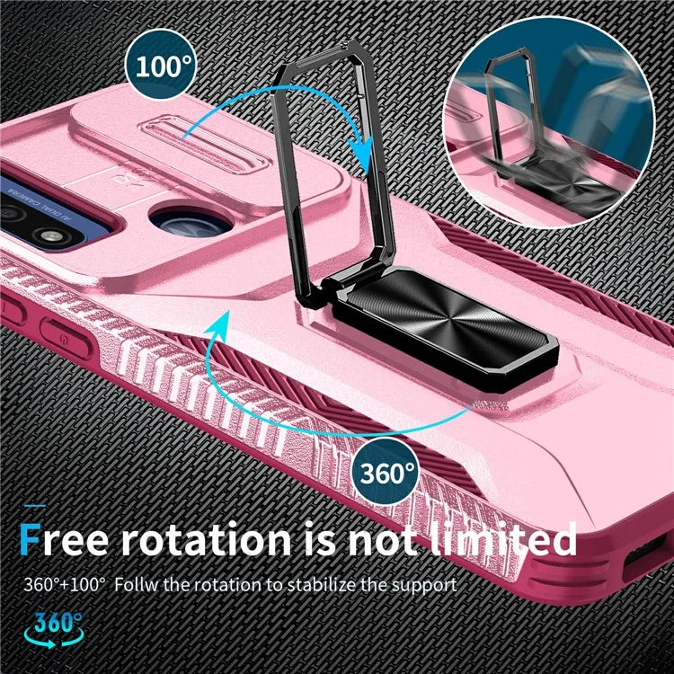 For Motorola Moto G Play (2023) 4G / Moto G Power (2022) / G Pure Case Camshield Kickstand TPU+PC Phone Cover