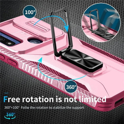 For Motorola Moto G Play (2023) 4G / Moto G Power (2022) / G Pure Case Camshield Kickstand TPU+PC Phone Cover