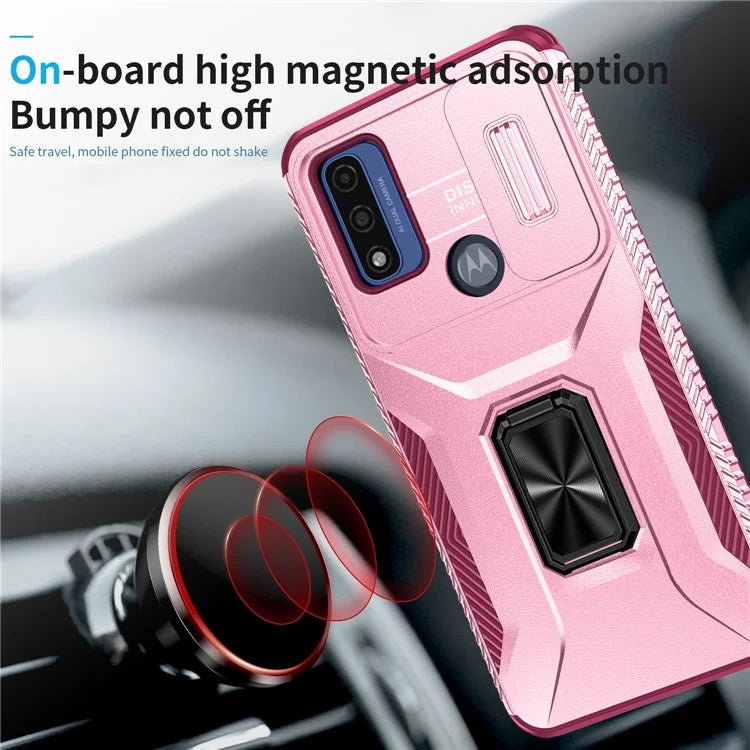 For Motorola Moto G Play (2023) 4G / Moto G Power (2022) / G Pure Case Camshield Kickstand TPU+PC Phone Cover