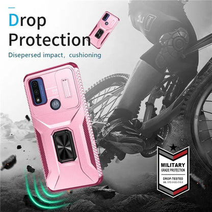 For Motorola Moto G Play (2023) 4G / Moto G Power (2022) / G Pure Case Camshield Kickstand TPU+PC Phone Cover
