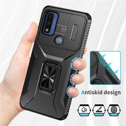 For Motorola Moto G Play (2023) 4G / Moto G Power (2022) / G Pure Case Camshield Kickstand TPU+PC Phone Cover