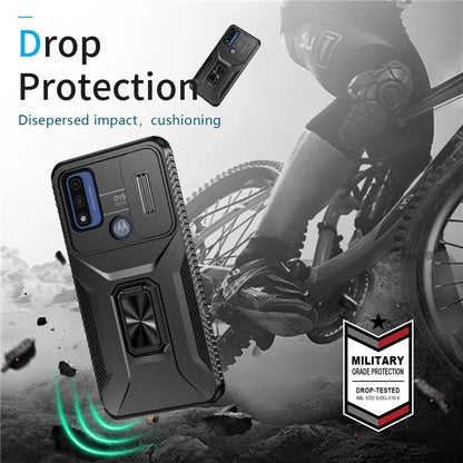 For Motorola Moto G Play (2023) 4G / Moto G Power (2022) / G Pure Case Camshield Kickstand TPU+PC Phone Cover