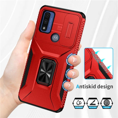 For Motorola Moto G Play (2023) 4G / Moto G Power (2022) / G Pure Case Camshield Kickstand TPU+PC Phone Cover