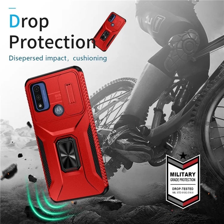 For Motorola Moto G Play (2023) 4G / Moto G Power (2022) / G Pure Case Camshield Kickstand TPU+PC Phone Cover