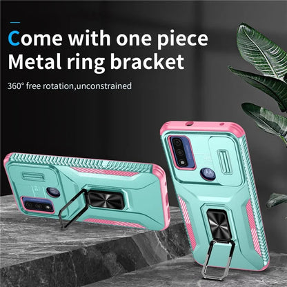 For Motorola Moto G Play (2023) 4G / Moto G Power (2022) / G Pure Case Camshield Kickstand TPU+PC Phone Cover