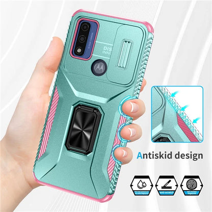 For Motorola Moto G Play (2023) 4G / Moto G Power (2022) / G Pure Case Camshield Kickstand TPU+PC Phone Cover